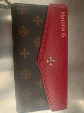 Billeteras con grabado de nombre para mujer, portatarjetas de calidad a la moda, cartera clásica con cremallera, 2020