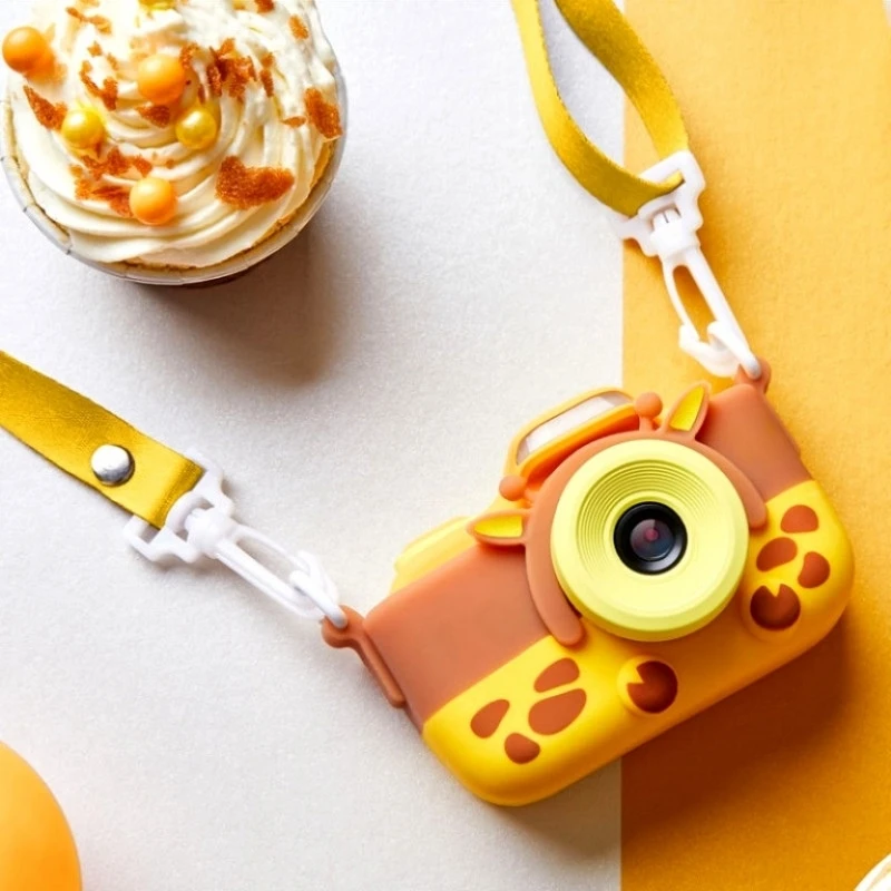 Children's camera giraffe, with flash and selfie camera + memory card 4 GB camera toy for children birthday gift for girls and children Point & Shoot