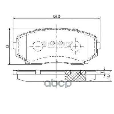 Колодки Тормозные Mazda Cx-7/Cx-9 07- Передние Nipparts N3603070 Nipparts арт. N3603070