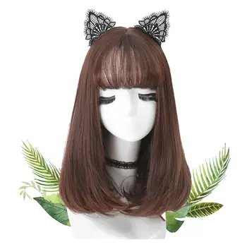 

MCOSER Short Straight Hair Lolita Wig With Bangs Synthetic Wigs For Women Christmas Cosplay Heat Resistant Glueless Wig