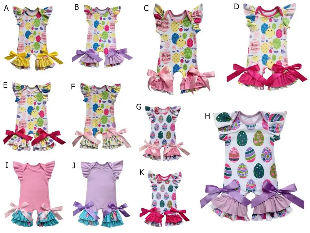 Bulk Patriotic Infant Clothes Newborn Clothing in 4th of July Baby gown Romper flutter sleeve capris leg baby romper jumpsuit