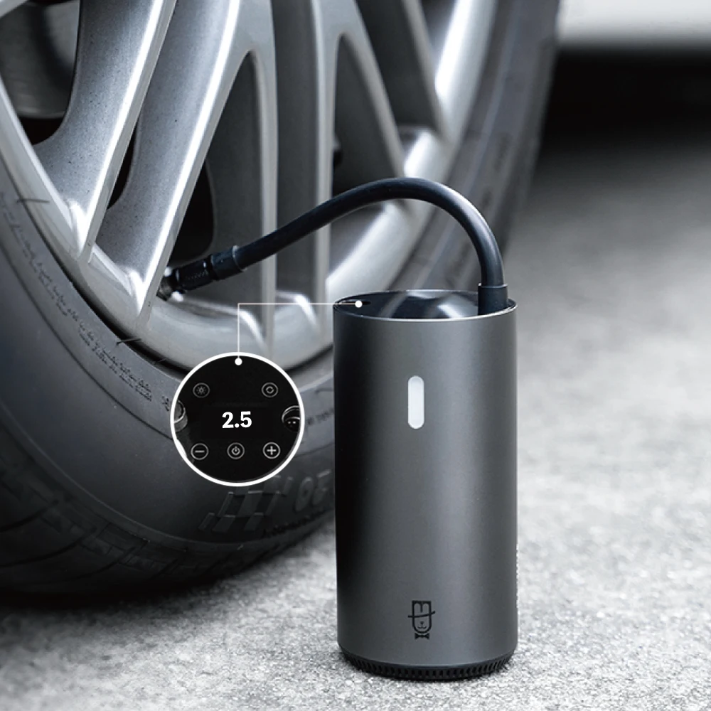 MOJIETU – pompe à Air électrique intelligente et Portable, gonfleur  numérique avec détection de la pression des pneus, chargeur LED de Type C,  pour