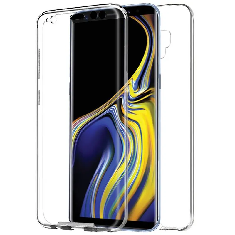 Чехол-подставка из прозрачного поликарбоната+ ТПУ 360 всего тела для samsung Galaxy Note 9 | Передняя и задняя двойная 3D