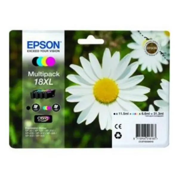 Чернильный картридж Epson C13T18164010 черный желтый голубой пурпурный