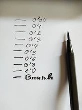 Set de bolígrafos de punta fina de tinta negra, juego de 10 bolígrafos de 0.05, 0.1, 0.2, 0.3 y 0.4 para caligrafía y dibujo