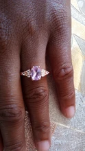 ZN-anillo de compromiso de estilo sencillo para mujer, sortija rosa de cristal ovalado, sortija de amor, anillos joyas regalos de boda