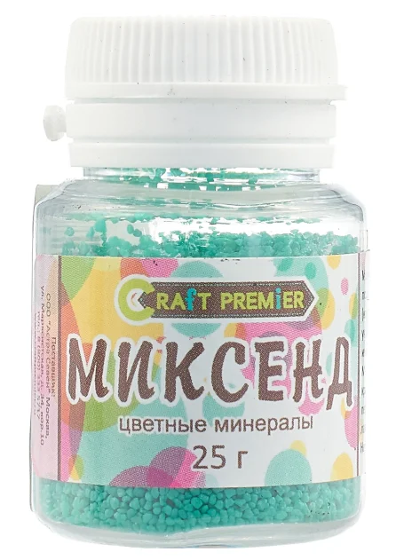 &quotMIXEND" цветные минералы 25 гр."Сraft Premier" мята | Канцтовары для офиса и дома
