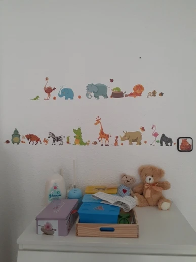 Животных джунглей впечатляющий дизайн детская спальня настенное искусство наклейка виниловая наклейка