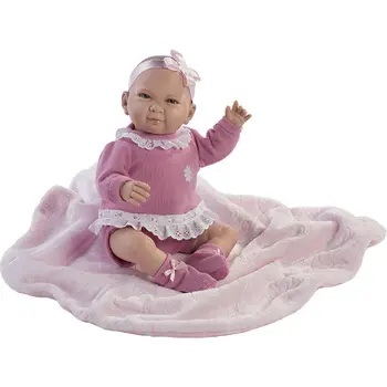 

Doll berbesa мягконабивная 45 cm Paula with plaid (4502)