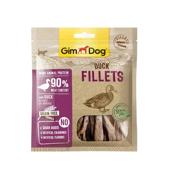 

GimDog Duck Fillets Filetes Curados y Liofilizados de Pato 60 Gr