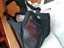 Nueva táctica máscaras de Airsoft Paintball CS plegable media cara de acero de bajo carbono de malla de estilo militar cómodo oreja máscara protectora