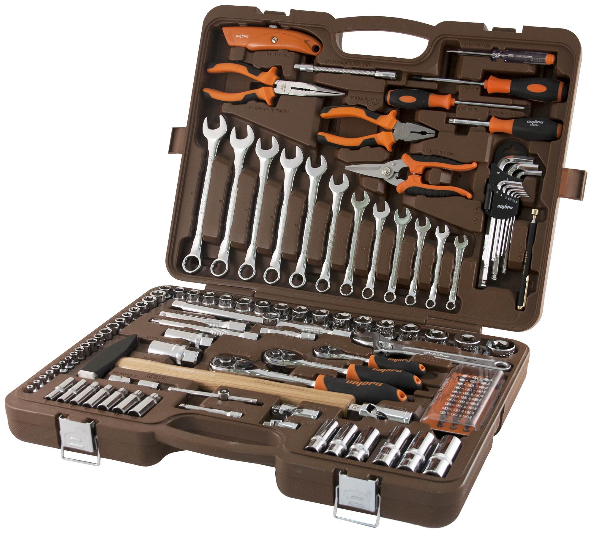 Универсальный набор инструмента Ombra OMT131S18, 1/4", 3/8" и 1/2"DR, 131 предмет