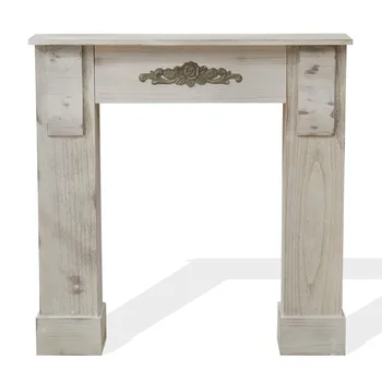 

Rebecca Mobili Mantelpiece Fireplace Wood Grey Retro 98,5x96,5x22,5