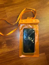 Runseeda-bolsa de aire flotante de 6 pulgadas, bolsa de natación impermeable, bolsa del teléfono móvil, funda para teléfono móvil para nadar, bucear, surfear, usar en la playa