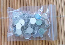 100 unids/lote 4-10mm bronce rodio KC Metal dorado blanco Post pendientes Base pines con pendiente macho oreja para piezas de joyería