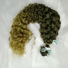 Anjo Plus RYLAI-extensiones de pelo rizado mechones, pelo sintético, 300g, para cabeza completa, 26-30 pulgadas, negro, marrón, degradado