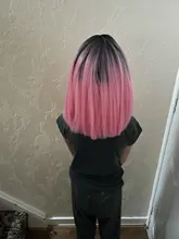 NNZES 12 pulgadas negro recto peluca Bob con flequillo corto sintético pelucas para mujeres fibra resistente al calor Cosplay del pelo peluca