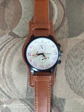 OTOKY-Reloj de pulsera de cuarzo para hombre, cronógrafo con tres ojos, calendario, resistente al agua, con correa de cuero, para negocios, a la moda, envío gratis, Aug6