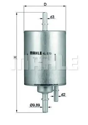 KNECHT KL570 Фильтр топливный AUDI A4/A6 1.8T/2.4/3.0/4.2 00