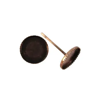 

Fin2998 base for cabochon, 8mm, pack/10 PCs., 'Astra' (copper)