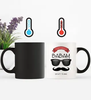 

Father's Day Custom Handsome Dad Magic Mug Cup-3
