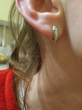 ANENJERY-pendientes de aro de serpiente para mujer, de Plata de Ley 925, pendientes de uso diario francés con personalidad, joyería S-E1455