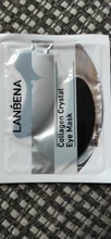 LANBENA 1 par 24K oro ojo máscara de colágeno parches círculo oscuro hinchazón ojo bolsa Anti-envejecimiento arrugas reafirmante ojos parche TSLM2