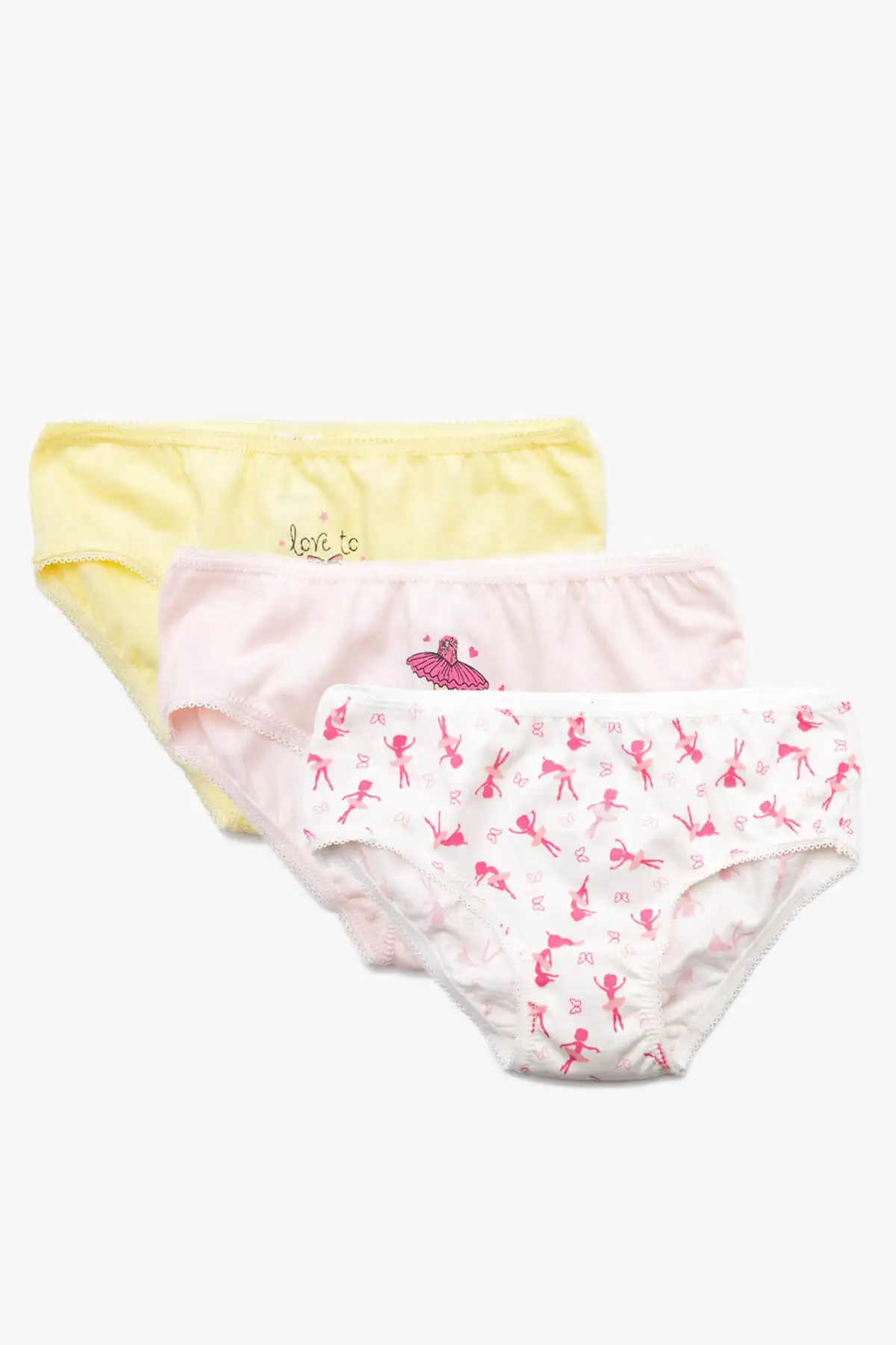 Coton Kids/розовые трусы с рисунком для девочек; 3 л ю