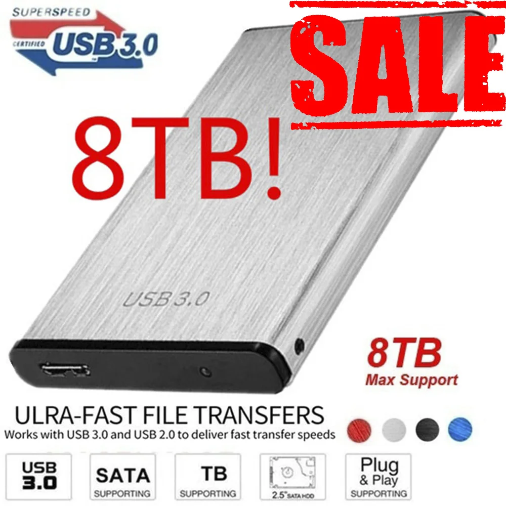 Портативный ударопрочный алюминиевый твердотельный накопитель USB Type C 500 Гб 1 ТБ |