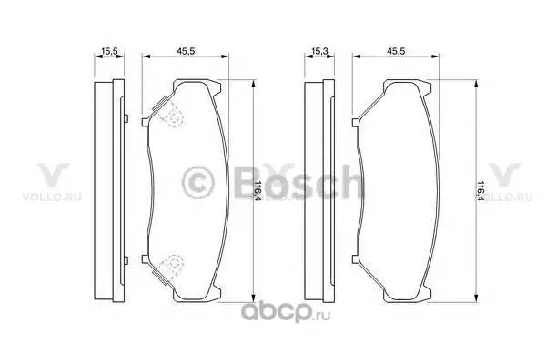 0986424251 BOSCH ДИСКОВЫЕ КОЛОДКИ ПЕРЕДНИЕ