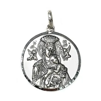 

Medal 925 Sterling Silver m Perpetual Virgin Relief 30mm. Unisex