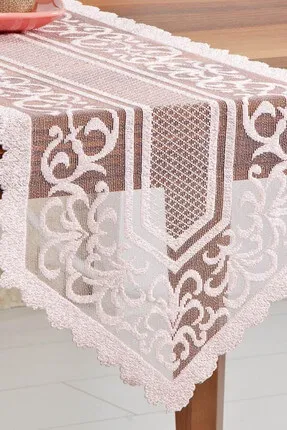 Розовый Embrodery Тюль прямоугольная крышка стола для столовой небольшой кухонный стол бегун для свадьбы День рождения, детский душ