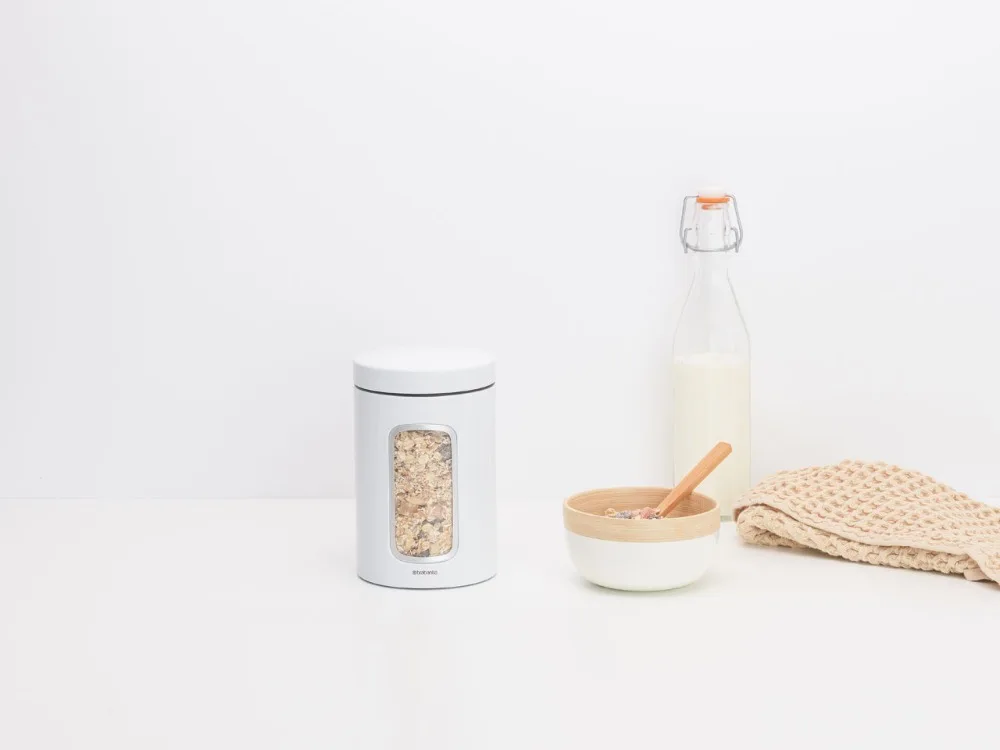 Window Canister, 1.4L - White - 8710755306082 Brabantia_96dpi_1280x960px_E_NR-21297