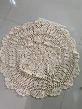 Flor tejida al Crochet a mano manta ronda manta recién nacido fotografía fondo de bebé de punto de recepción mantas Utilería de fondo para fotografía