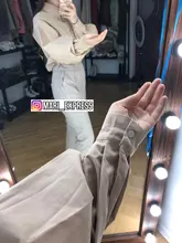 Señoras manga linterna blusa elegante camisa de las mujeres blanco negro Casual botón Vintage cuello Oficina camisa Mujer