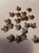 20 piezas encantos corona 13x14mm tibetano bronce Color plata colgantes joyería antigua fabricación artesanal DIY