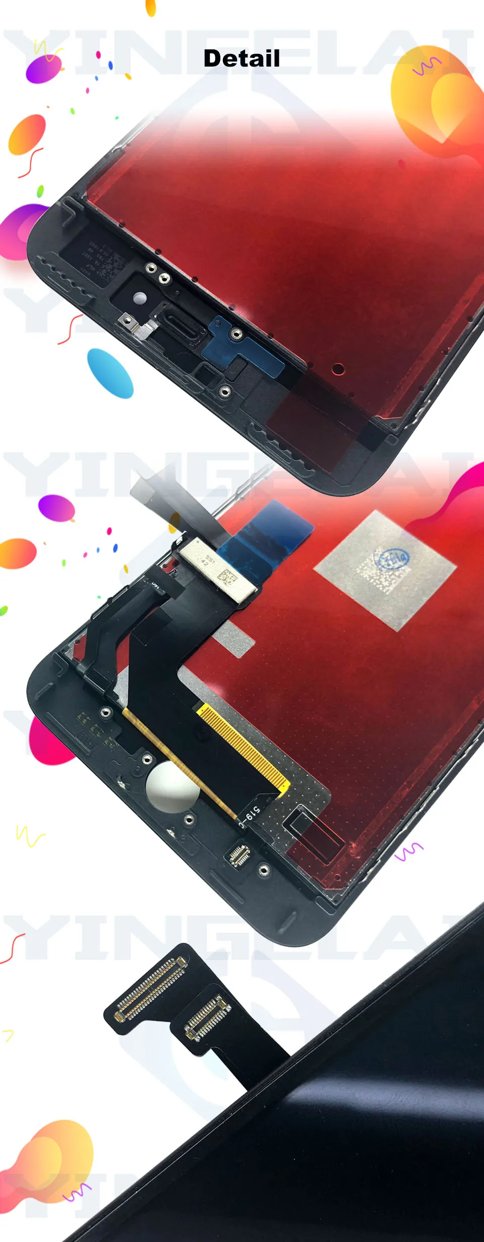 10 шт Lcd полный для iPhone 7 Plus Lcd дисплей кодирующий преобразователь сенсорного экрана в сборе для iPhone 7 Plus Lcd экран DHL