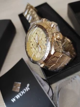 WWOOR-Reloj de pulsera deportivo para hombre, cronógrafo de cuarzo, resistente al agua, Masculino