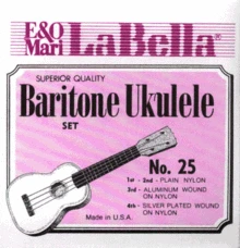 

25-baritone set of strings for ukulele bariton LaBella