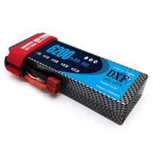 DXF 7.4V 6200mAh 80C Max 160C LiPo Battery Pack 2S HardCase For 1/8 1/10 RC Car Model TRX Slash Emaxx Band