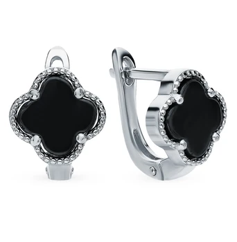 

Silver earrings with alpanite sunlight sample 925