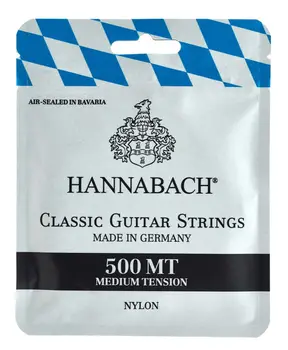 

500Mt string kit for classical guitar, silver plated copper, medium tension, hannabach