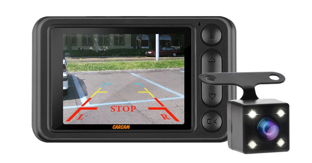 Автомобильный DVR Full HD видеорегистратор CARCAM D1 с дополнительной камерой