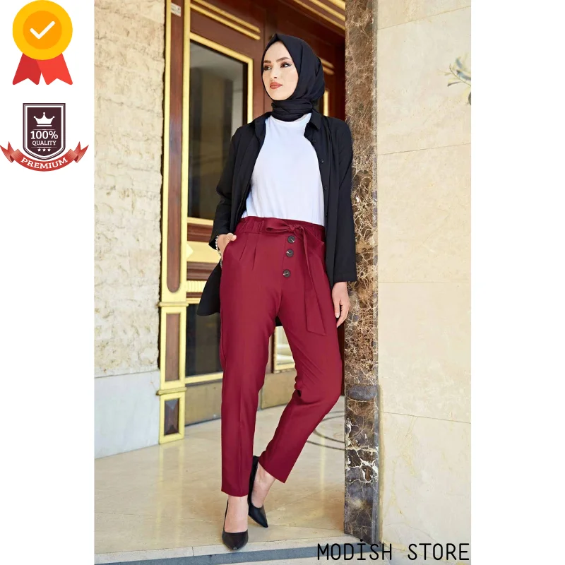 

| Новый сезон | Скромная одежда с пуговицами, длинная юбка для мусульманской женщины, Турецкая женская одежда, мусульманские Брюки, мусульманский Мусульманский Стиль