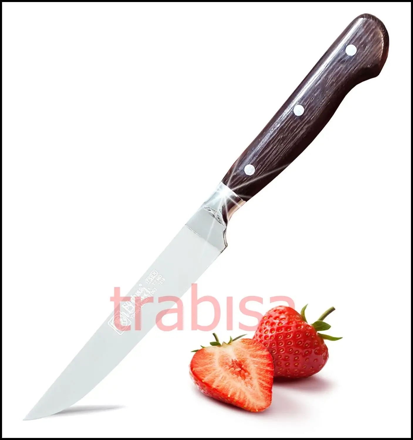 Surbisa 61003 Stainless Steel Handmade Wooden Handle Kitchen Vegetable