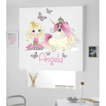 

Blind Digital customizable PRINCESS UNICORN! ROLLER BLINDS TRANSLUCENT PERSONALIZED WITH NAME! (100X170)
