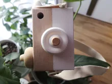 Lindo bebé juguetes de madera colgando de fotografía de cámara de juguetes para los niños Montessori juguete para regalo de los niños DIY regalos
