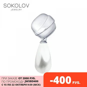 

SOKOLOV suspension of silver with white pearls fashion jewelry 925 women's/men's, male/female, women's male, pendants for neck women
