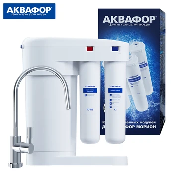 

Under-Sink & Countertop Filtration AQUAPHOR 500224 Water filter for washing reverse osmosis AQUAFOR DWM-101S Morion + set of modules for a year replacement cartridges filters treatment Home Improvement Kitchen аквафор