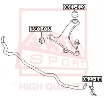 Тяга стабилизатора передняя ASVA 0823B9